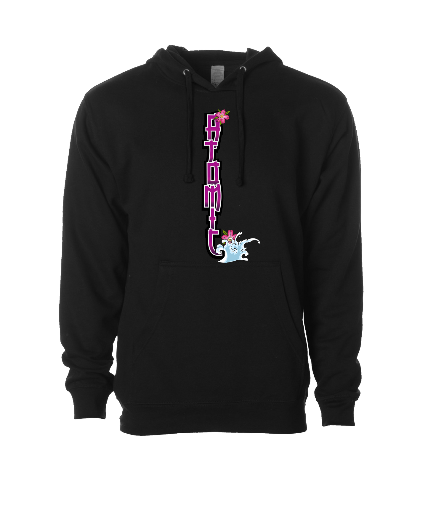 atomicclothing.com - FLOWER SPLASH - Black Hoodie
