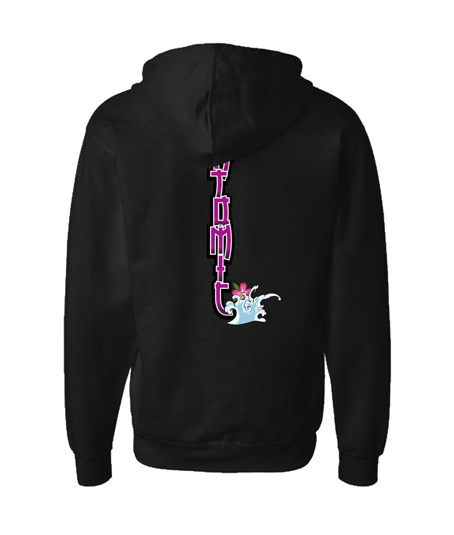 atomicclothing.com - FLOWER SPLASH - Black Zip Up Hoodie