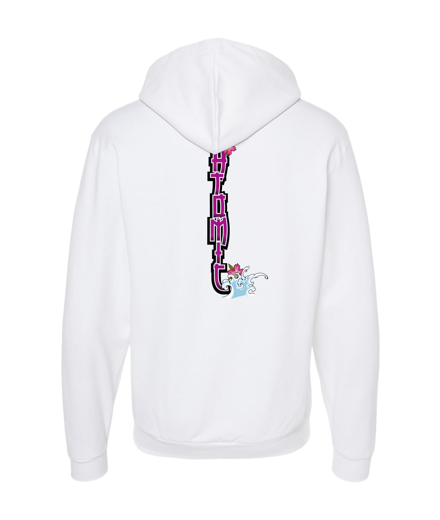 atomicclothing.com - FLOWER SPLASH - White Zip Up Hoodie