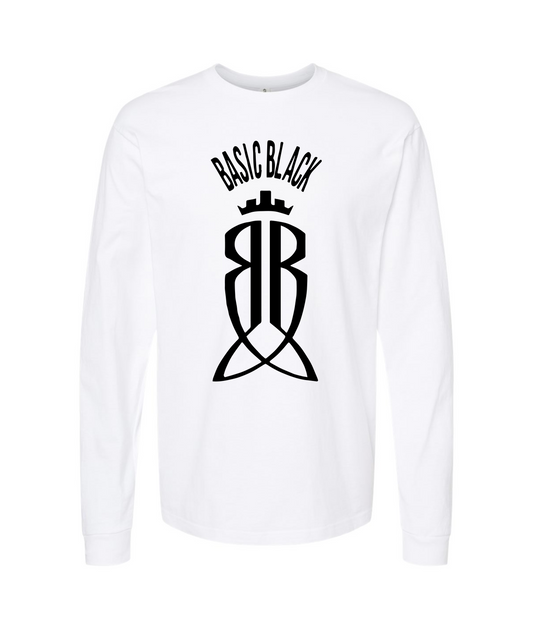Basic Black - Logo - White Long Sleeve T