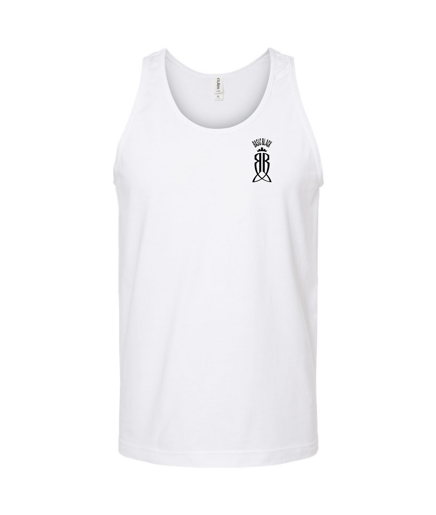 Basic Black - Logo - White Tank Top