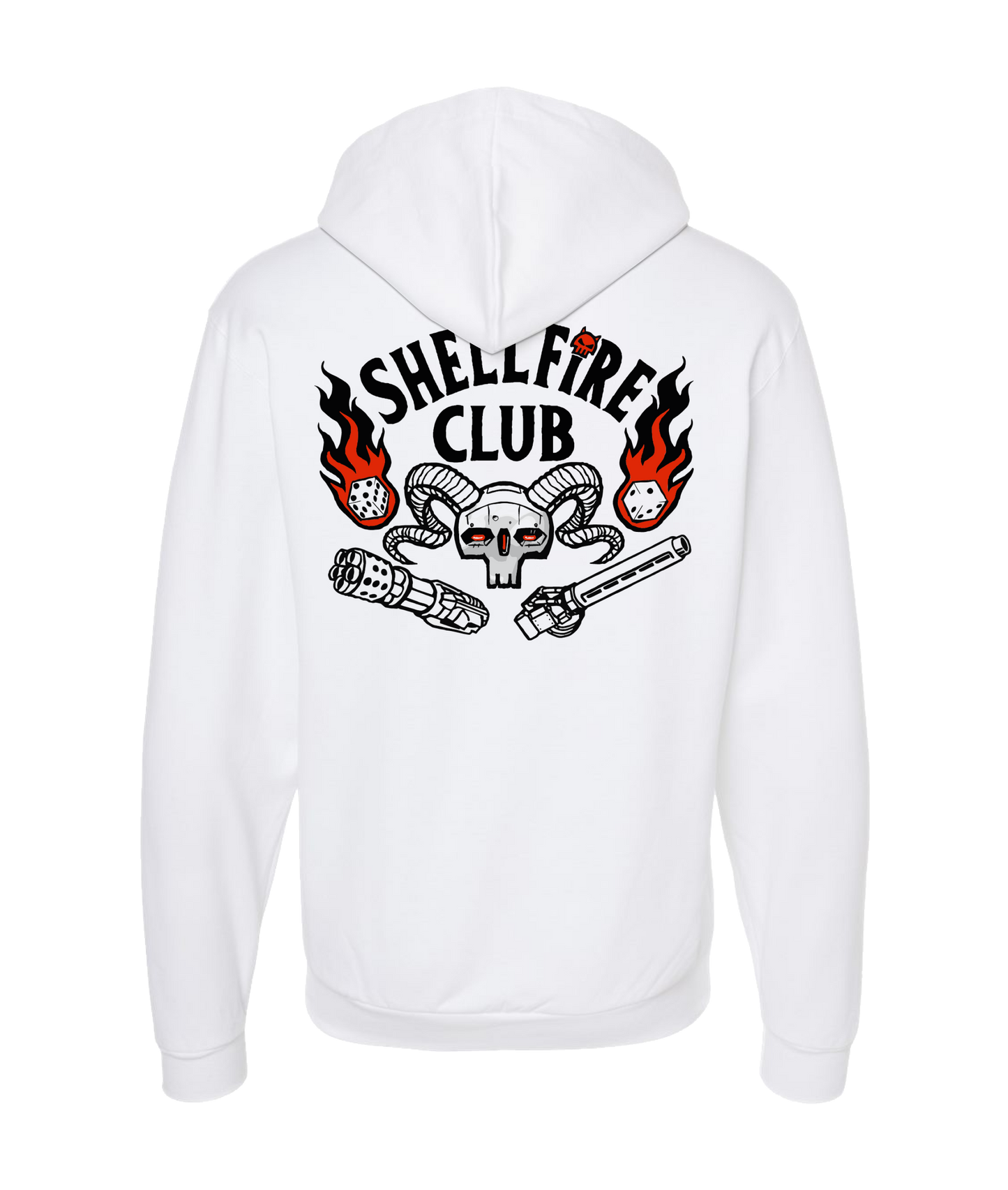 Battle Bound - Shellfire Club - White Zip Up Hoodie