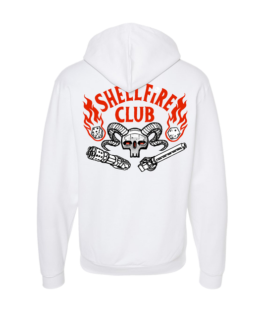 Battle Bound - Shellfire Club (red) - White Zip Up Hoodie