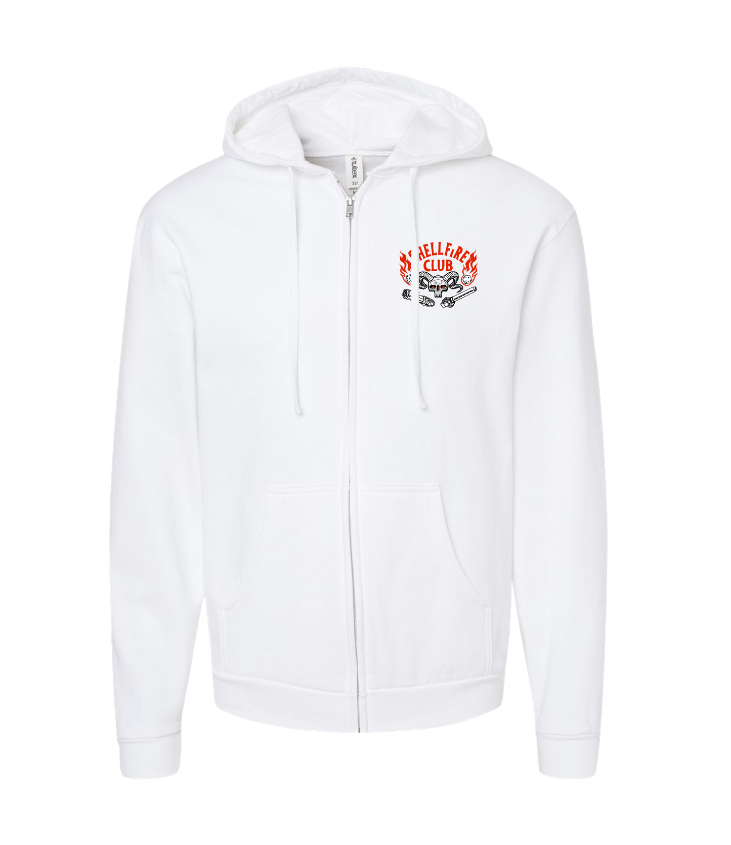 Battle Bound - Shellfire Club (red) - White Zip Up Hoodie
