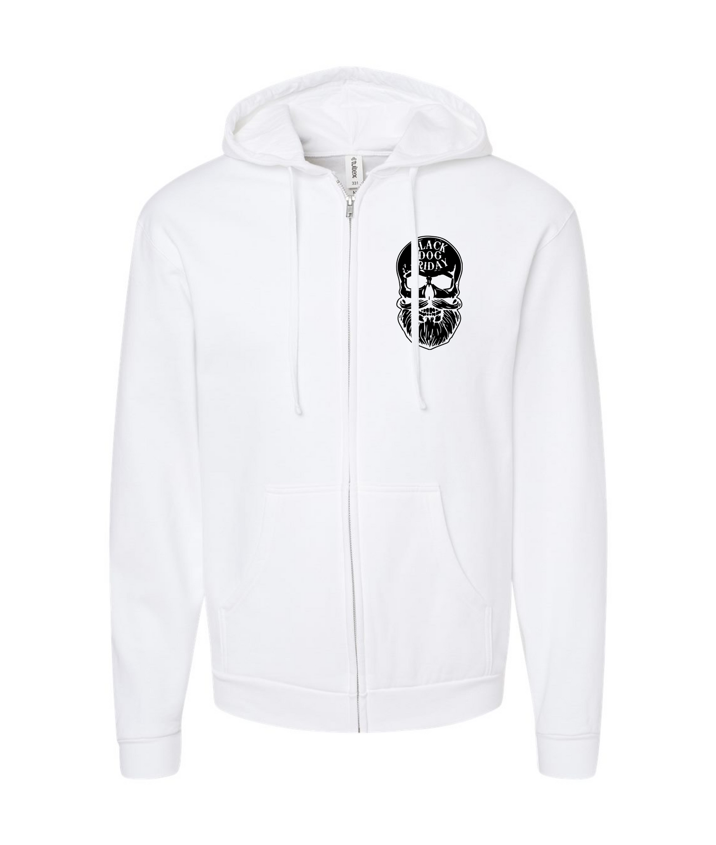 Black Dog Friday - Skull Logo White ZHood