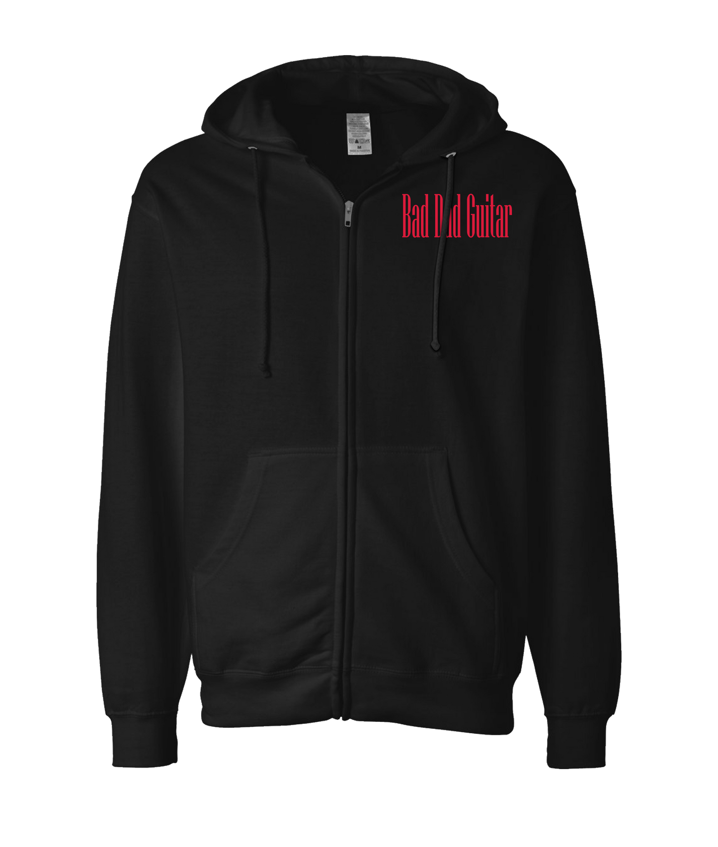 Bad Dad Guitar - Bad Dad Guitar Collection - Black Zip Up Hoodie