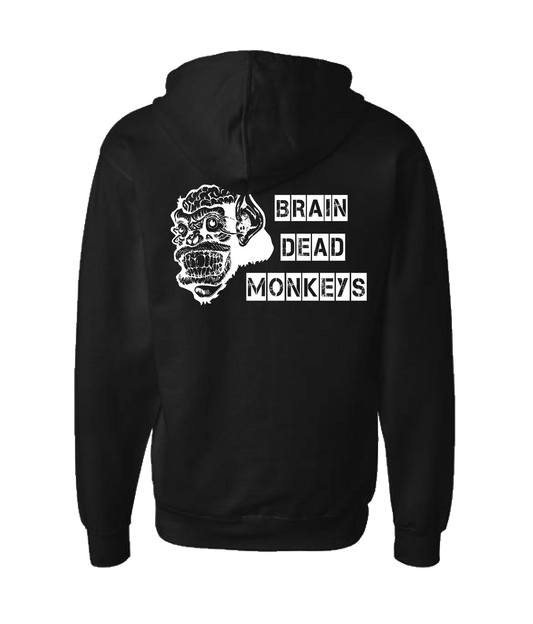 Brain Dead Monkeys - Monkey - Black Zip Up Hoodie