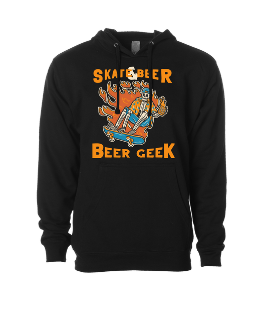 Beer Geek - Skate Beer Logo - Black Hoodie
