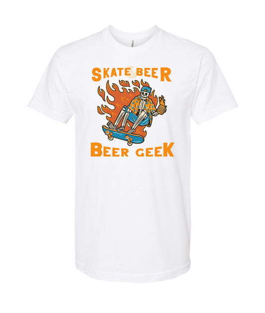 Beer Geek - Skate Beer Logo - White T Shirt
