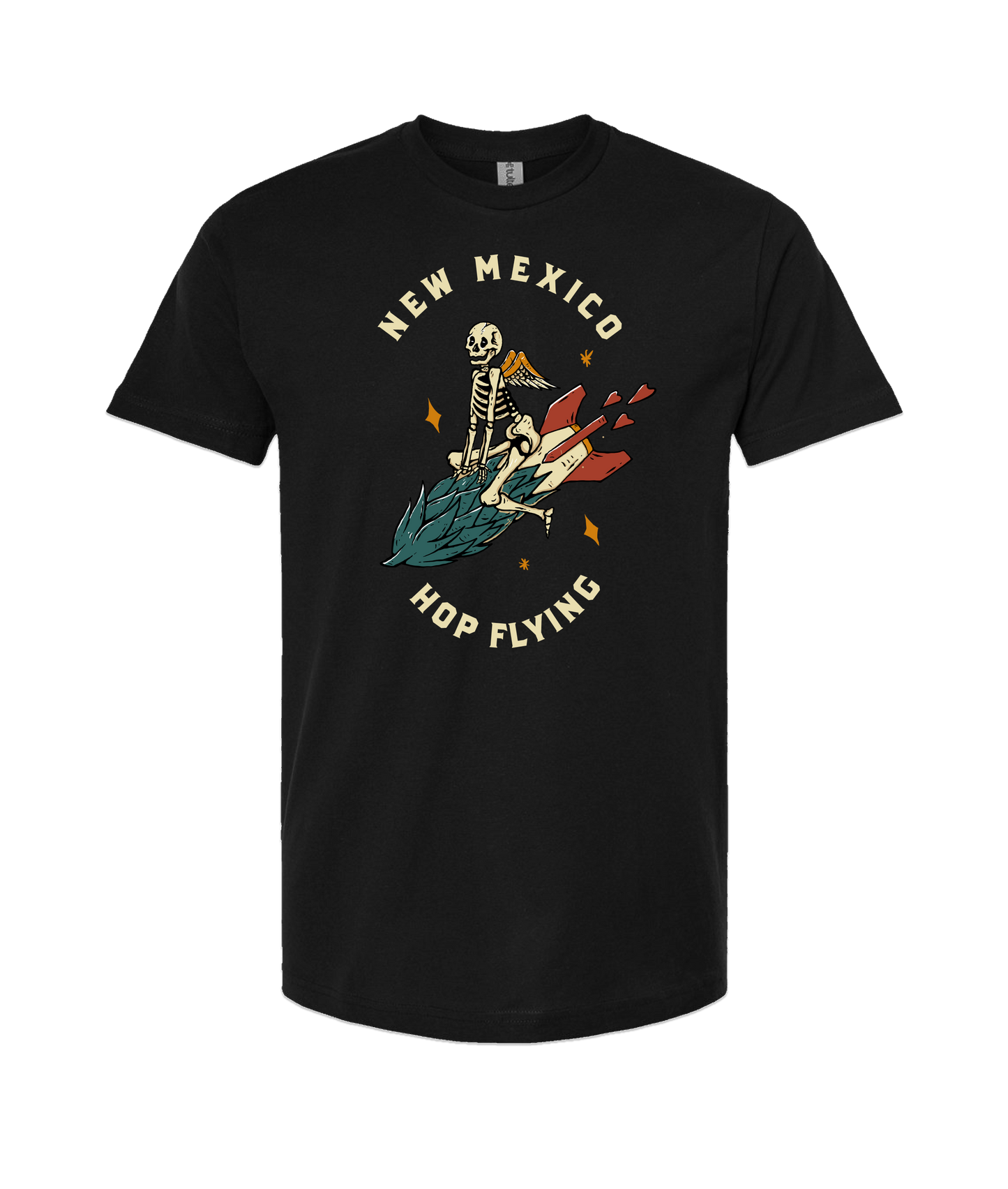 Beer Geek - Hop Flying Logo - Black T Shirt