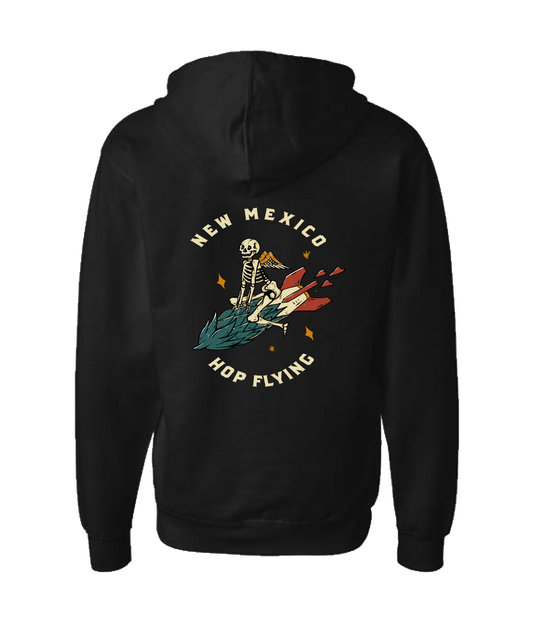 Beer Geek - Hop Flying Logo - Black Zip Up Hoodie