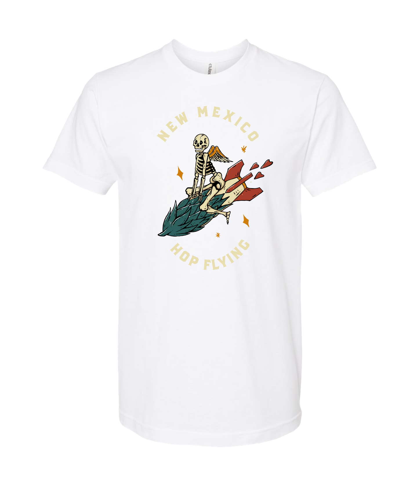 Beer Geek - Hop Flying Logo - White T Shirt