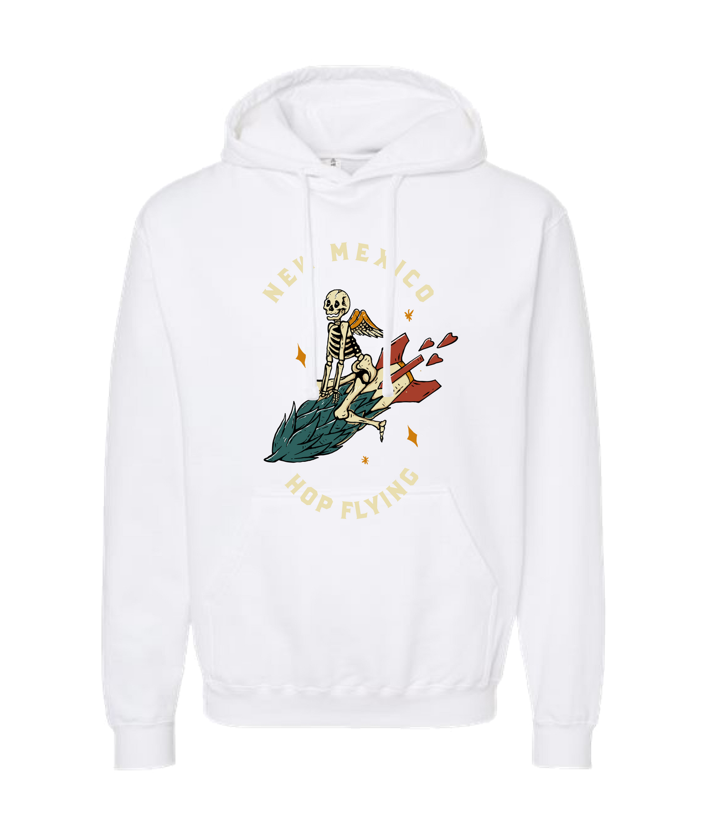 Beer Geek - Hop Flying Logo - White Hoodie