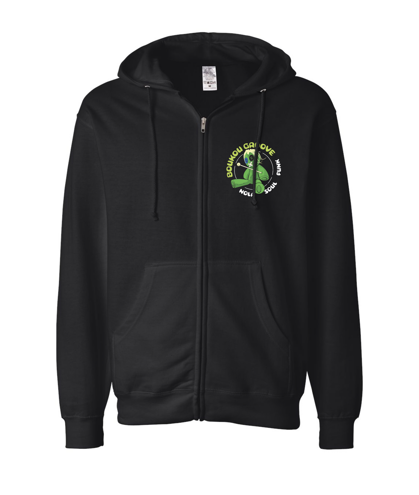 Boukou Groove - NOLA Soul Funk - Black Zip Hoodie