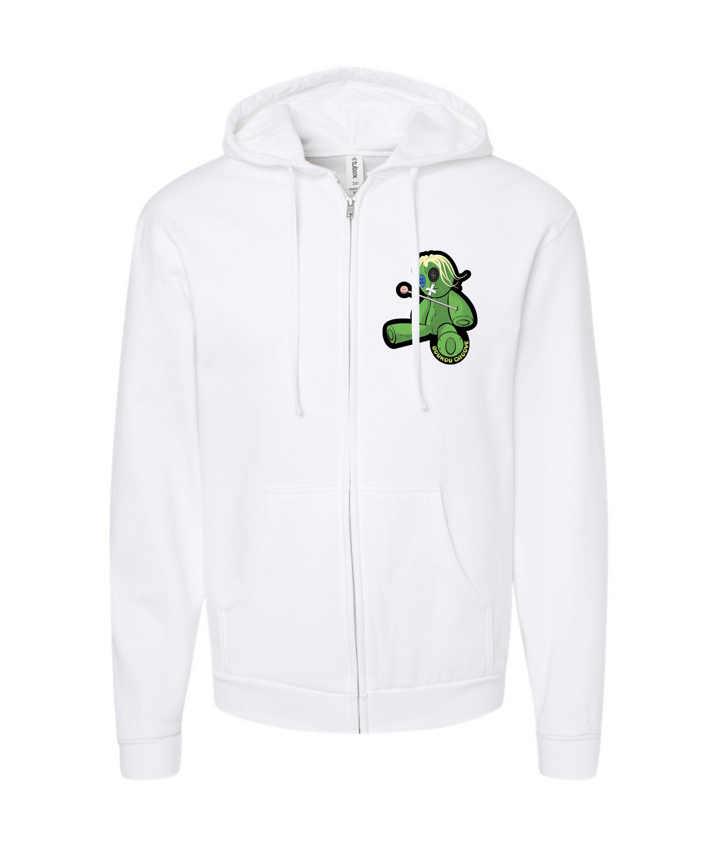 Boukou Groove - Doll - White Zip Hoodie