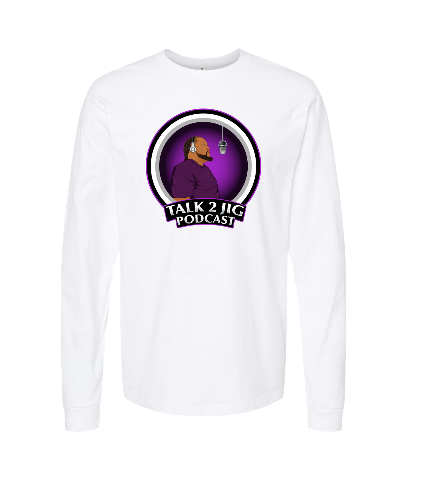 Big Jig Ice Rig - Talk 2 Jig - White Long Sleeve T