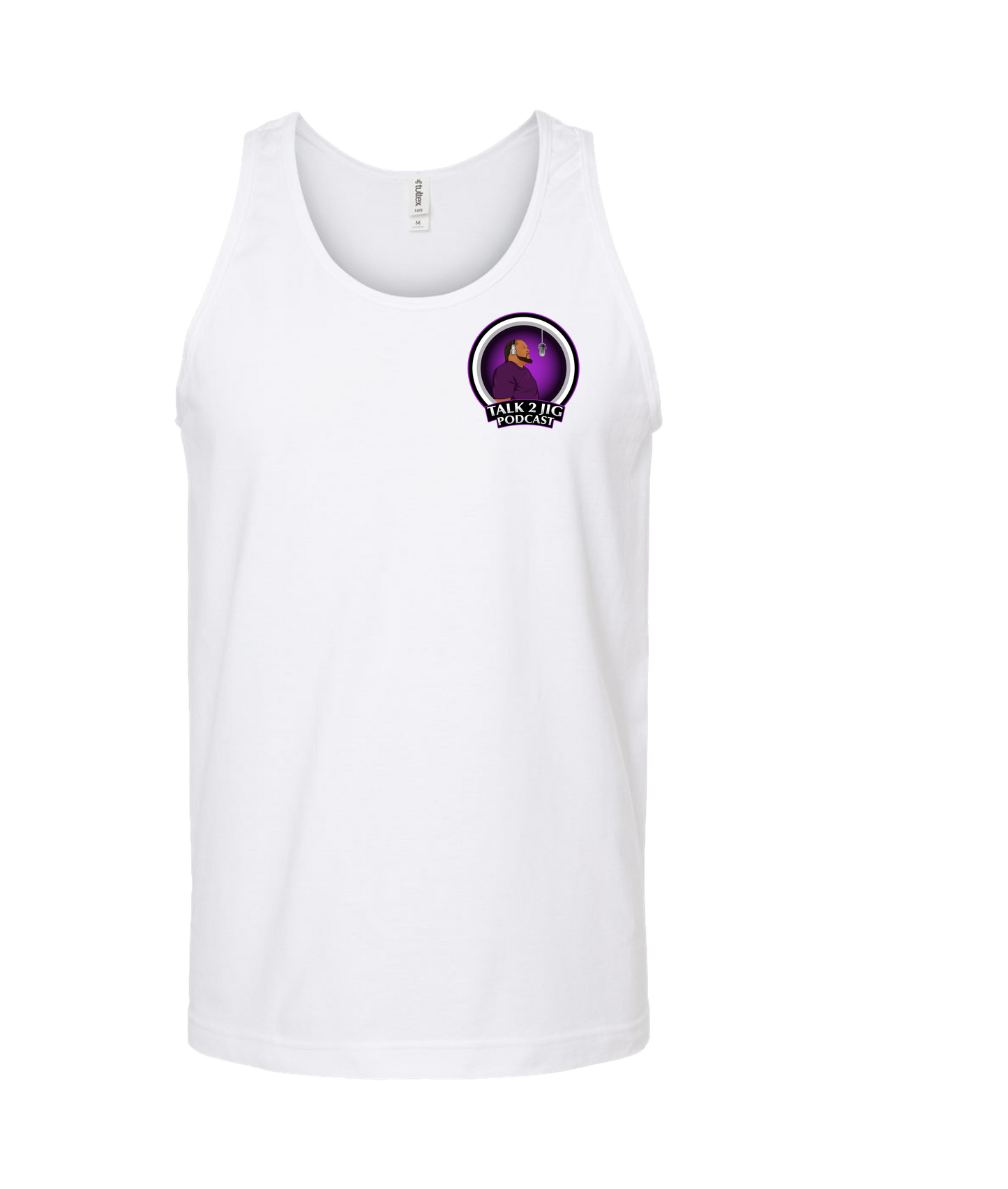 Big Jig Ice Rig - Talk 2 Jig - White Tank Top
