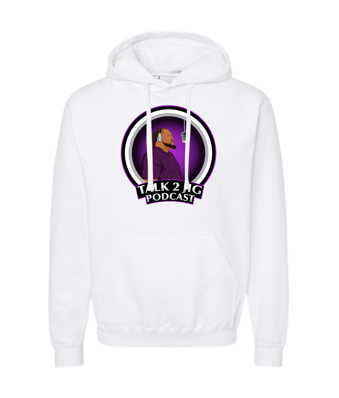 Big Jig Ice Rig - Talk 2 Jig - White Hoodie