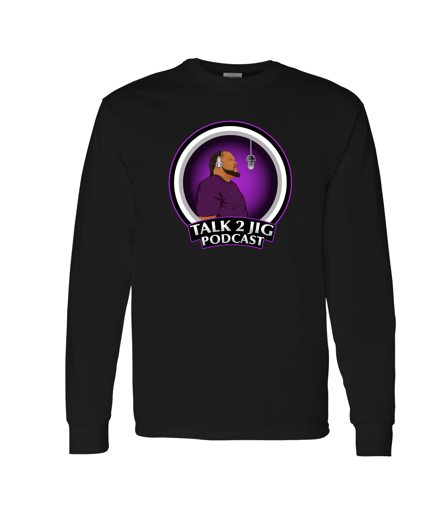 Big Jig Ice Rig - Talk 2 Jig - Black Long Sleeve T