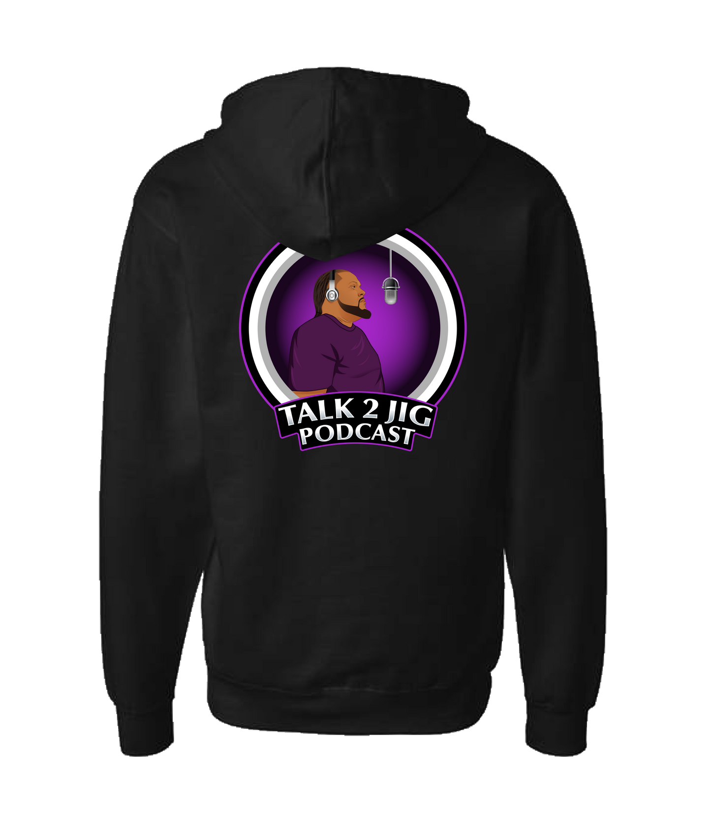 Big Jig Ice Rig - Talk 2 Jig - Black Zip Up Hoodie