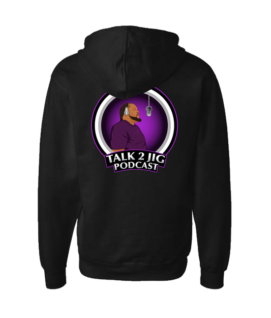 Big Jig Ice Rig - Talk 2 Jig - Black Zip Up Hoodie