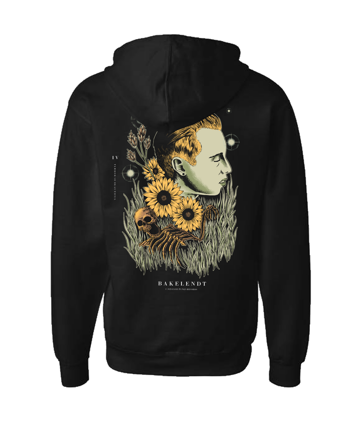 Bakelendt - Beautiful Terror Cadaver - Black Zip Up Hoodie