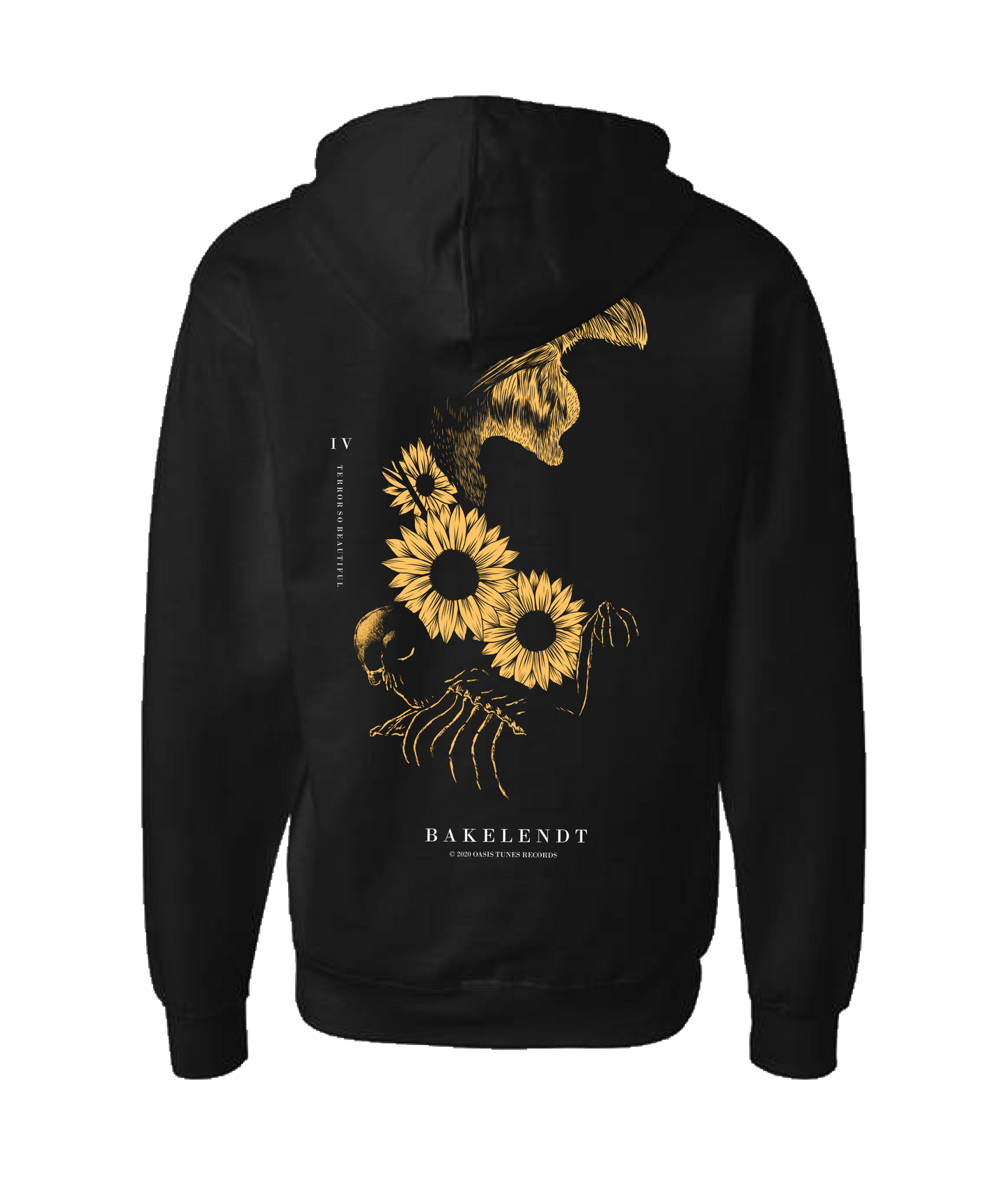 Bakelendt - Beautiful Terror Ghost - Black Zip Up Hoodie