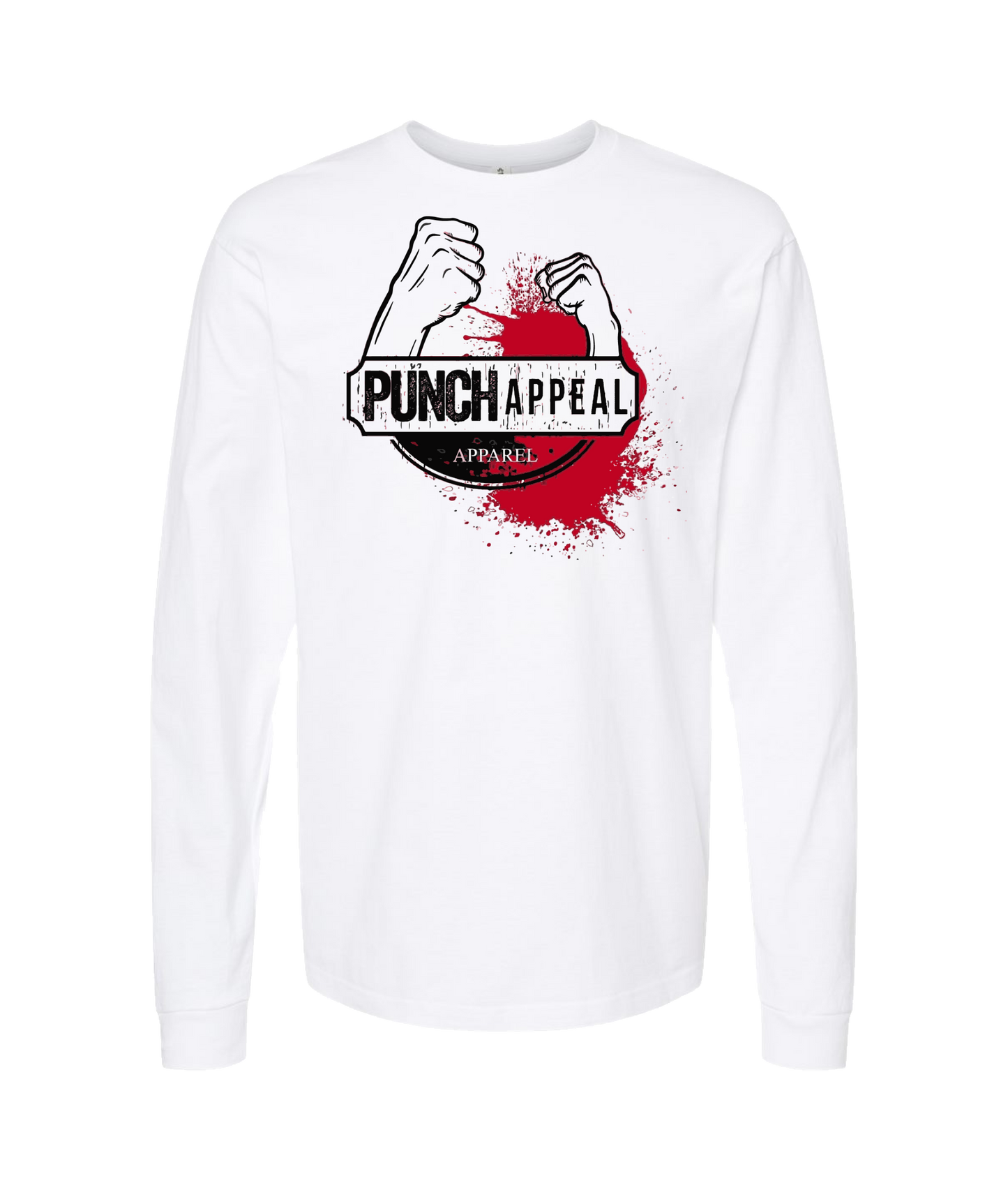 Bare Knuckle Management - Punch Appeal - White Long Sleeve T