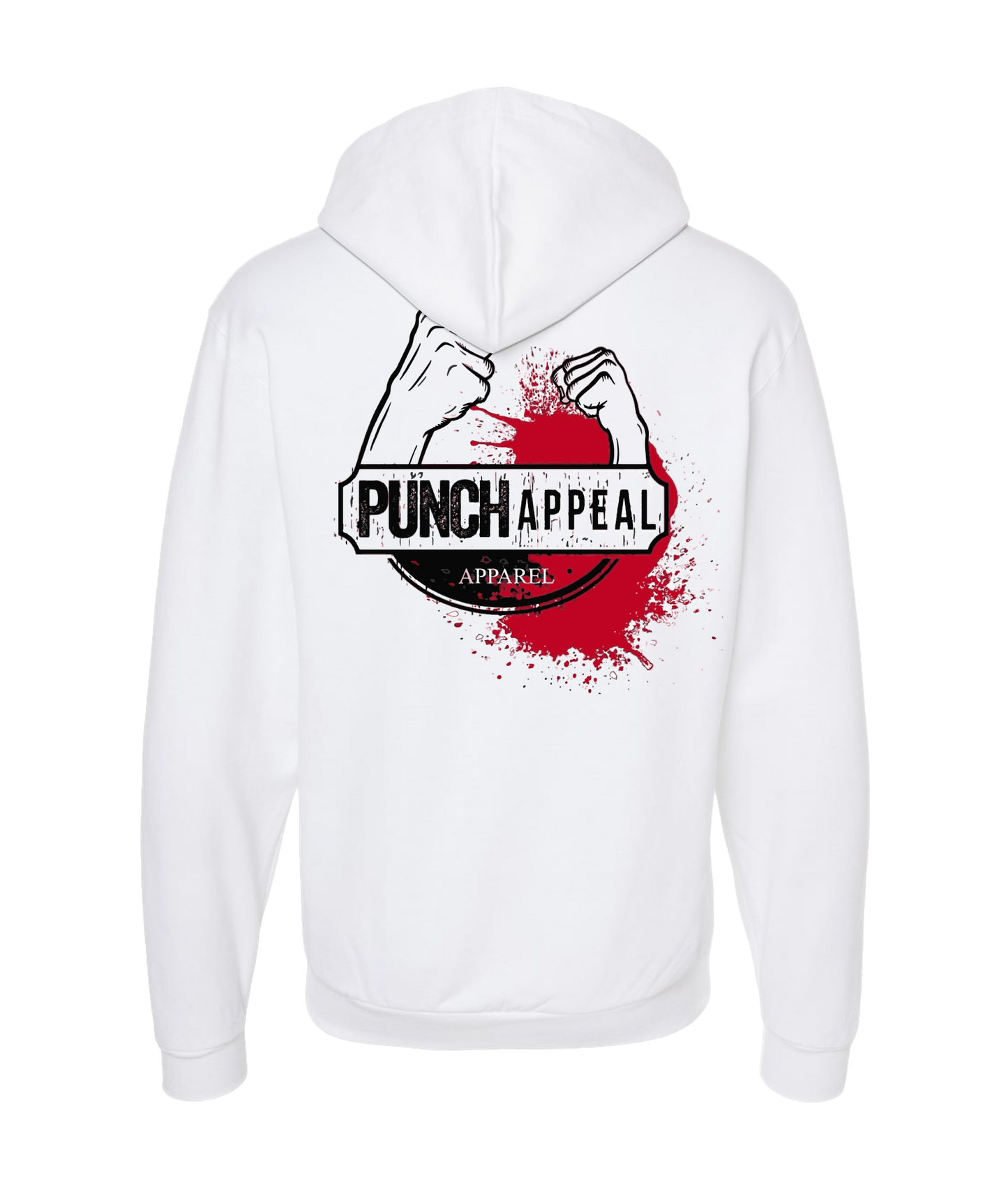 Bare Knuckle Management - Punch Appeal - White Zip Up Hoodie