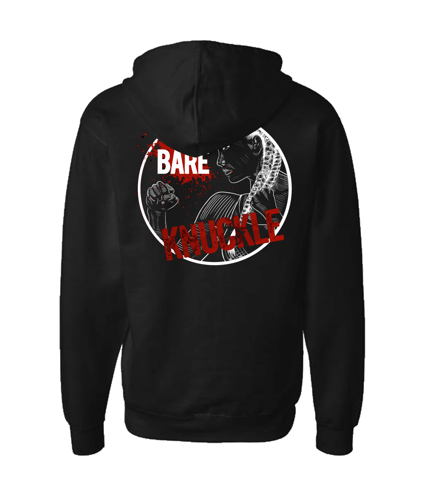 Bare Knuckle Management - Bare Knuckle - Black Zip Up Hoodie