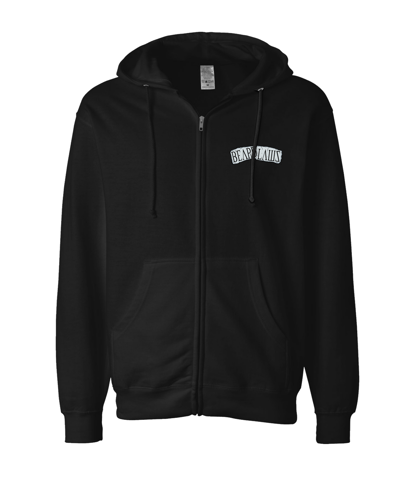 Beard Laws - Logo - Black Zip Up Hoodie