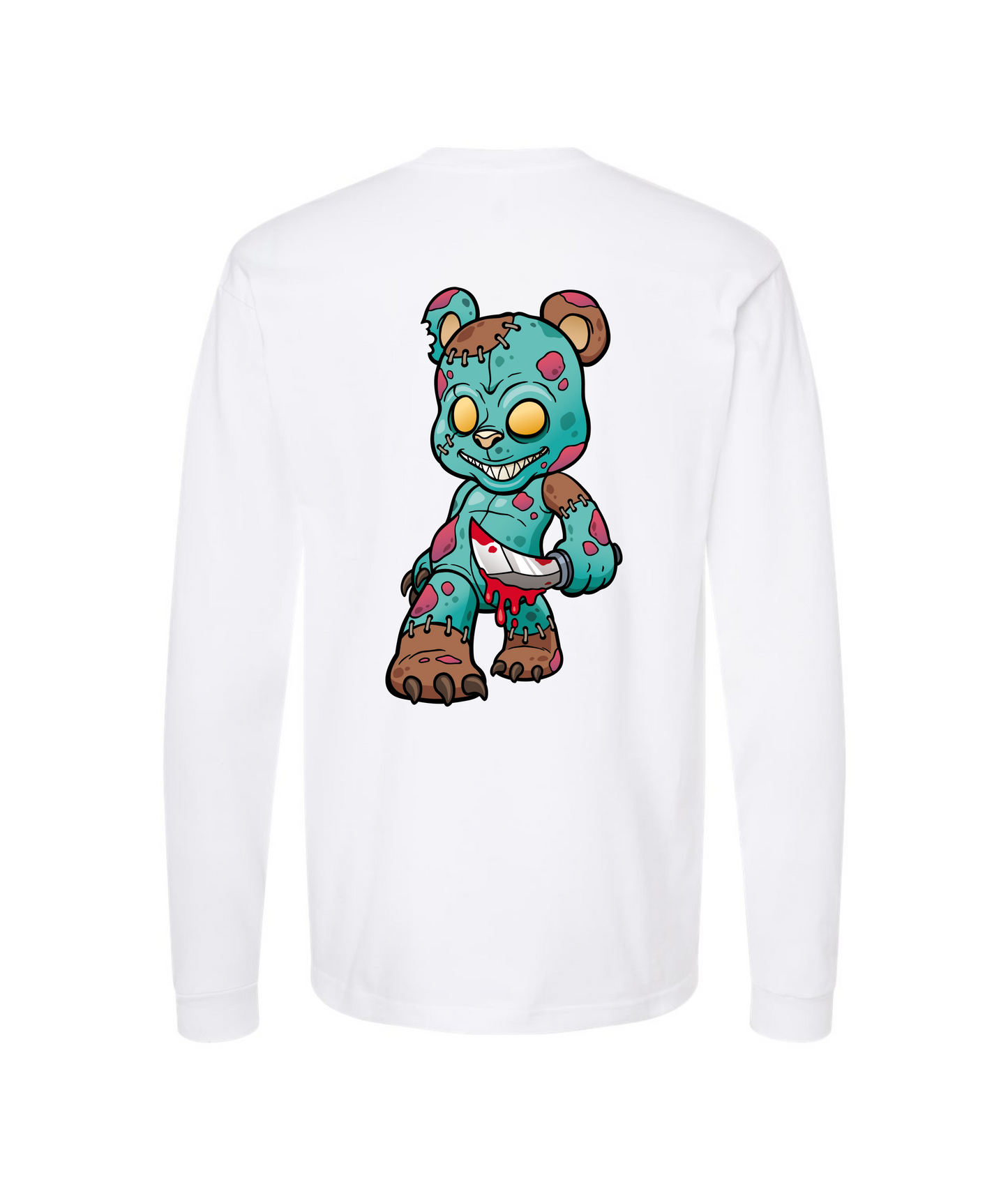 V-BLKTOP - DESIGN 2 - White Long Sleeve T