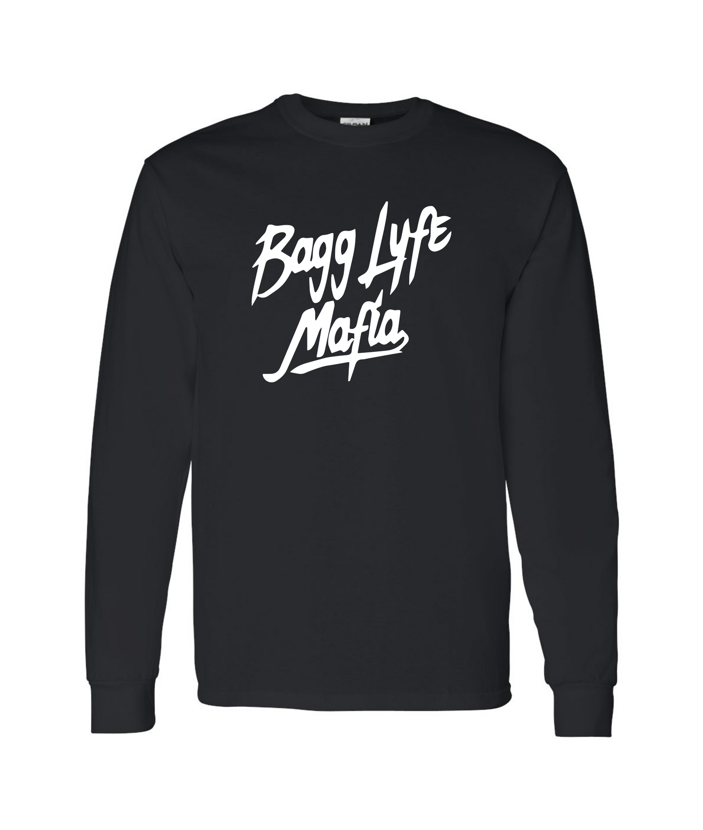 Bagglyfe Mafia Clothing - Logo - Black Long Sleeve T