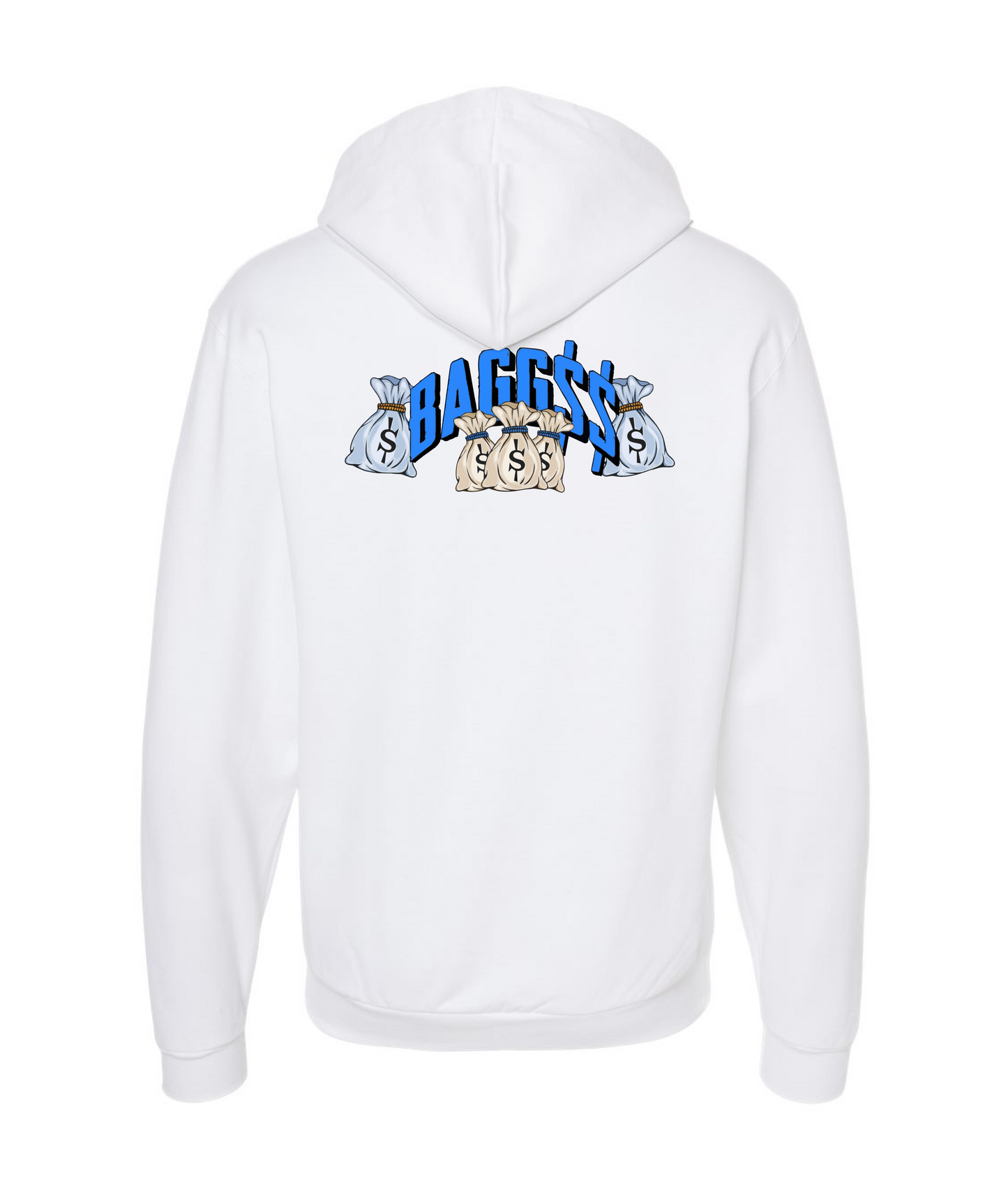 Bagglyfe Mafia Clothing - BAGG$$ White ZHood