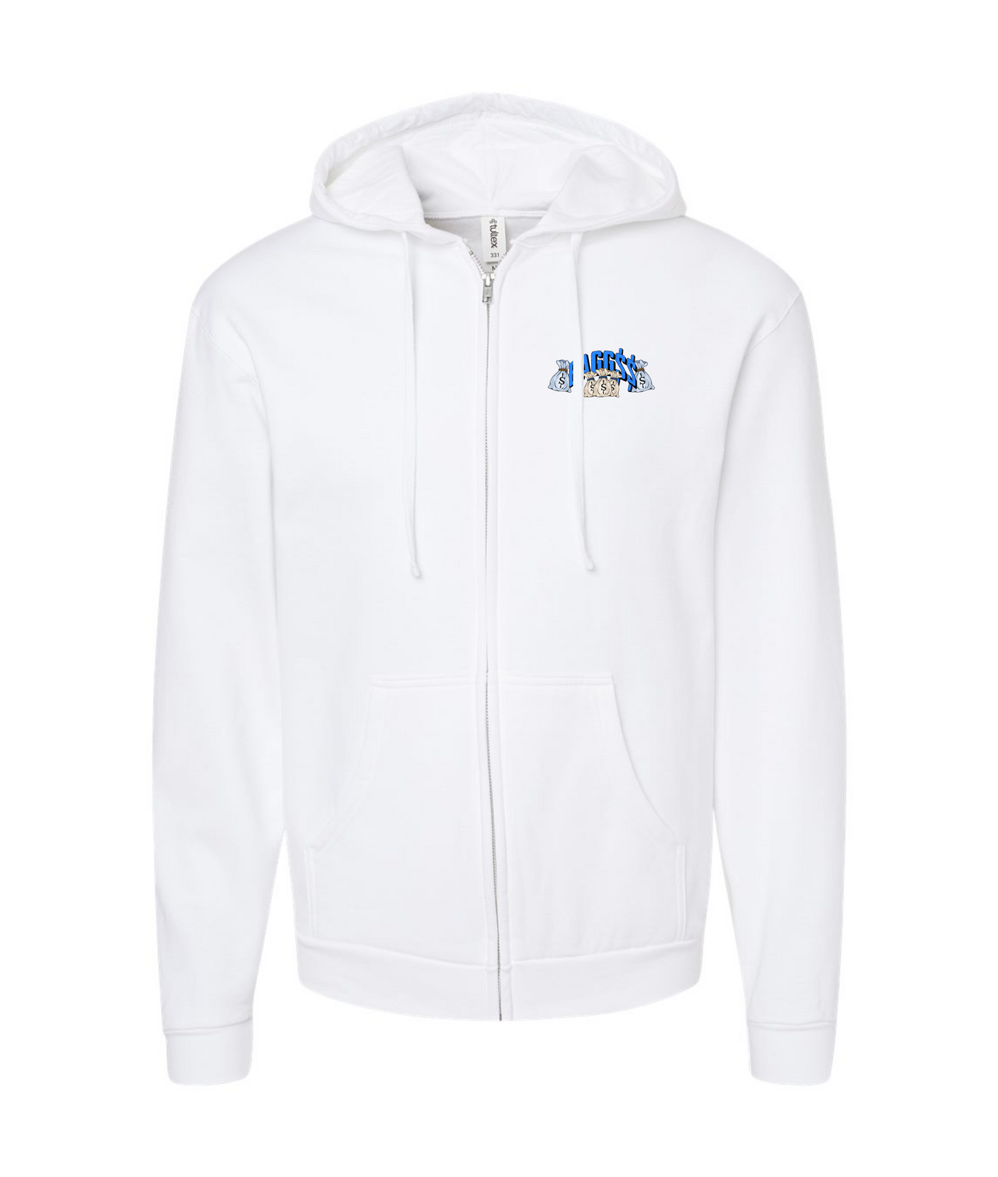 Bagglyfe Mafia Clothing - BAGG$$ White ZHood