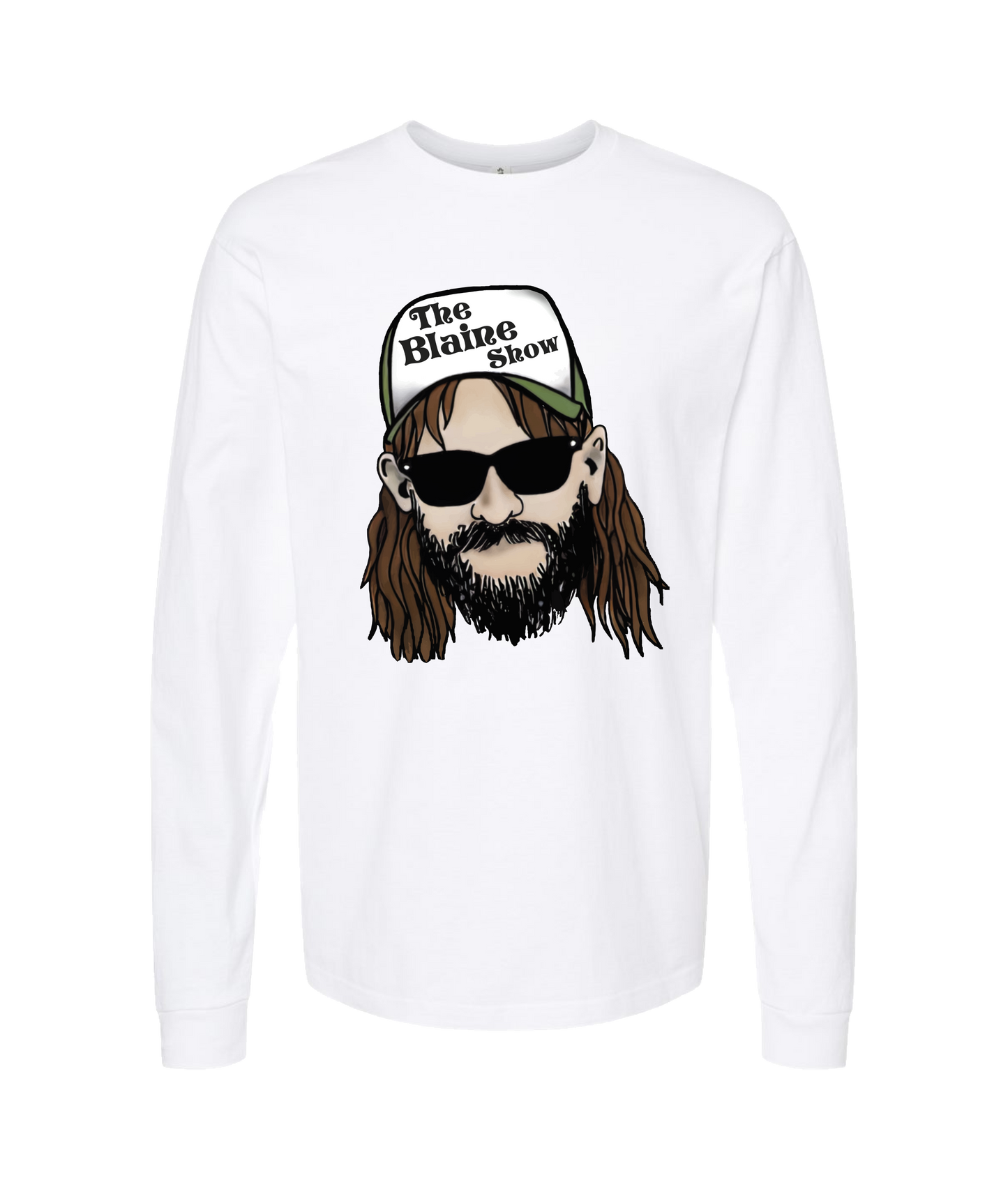 Blaine Show Store - TRUCKER HAT - White Long Sleeve T
