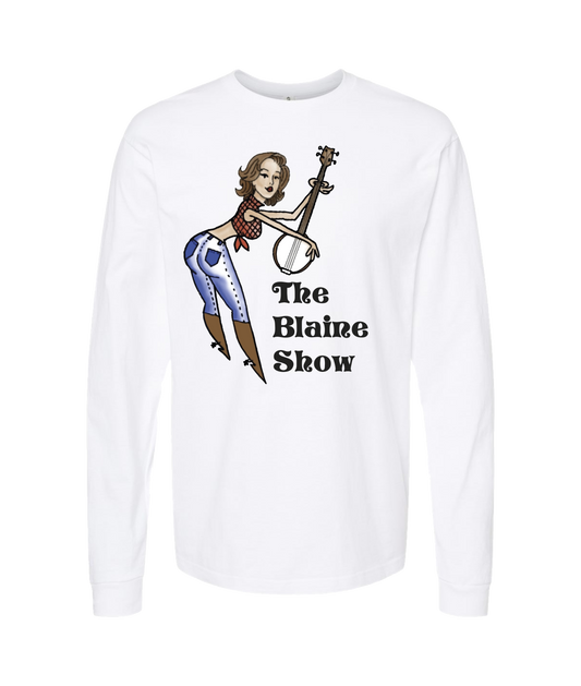 Blaine Show Store - BANJO - White Long Sleeve T