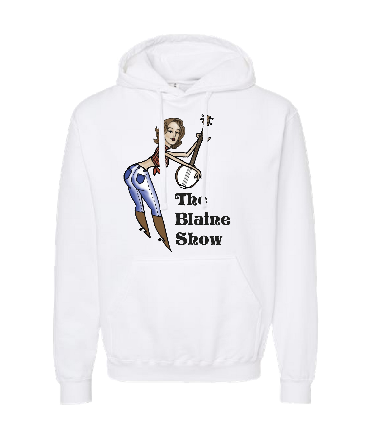 Blaine Show Store - BANJO - White Hoodie