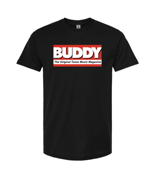 Buddy Magazine - Buddy Logo (red) - Black T-Shirt
