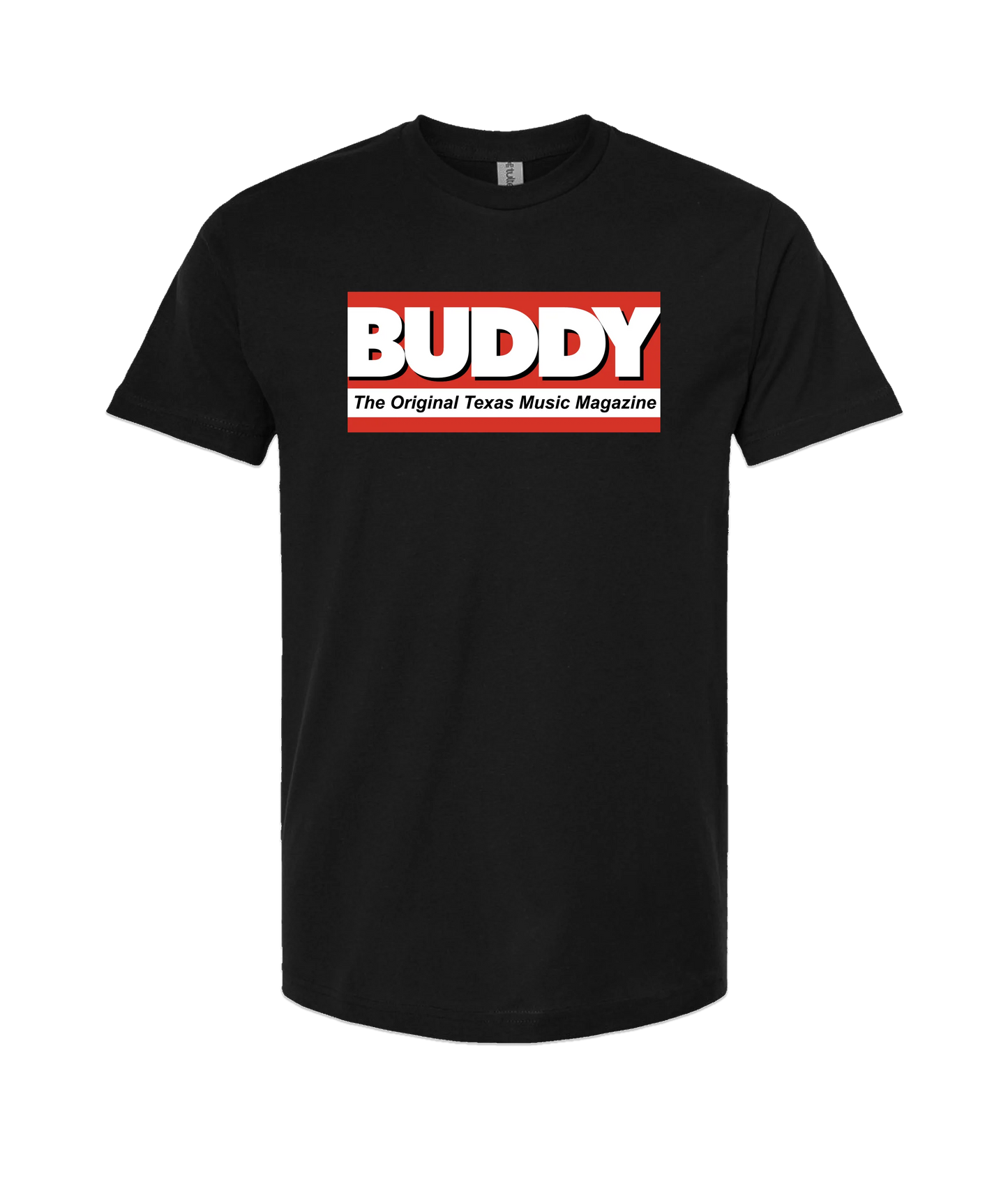 Buddy Magazine - Buddy Logo (red) - Black T-Shirt