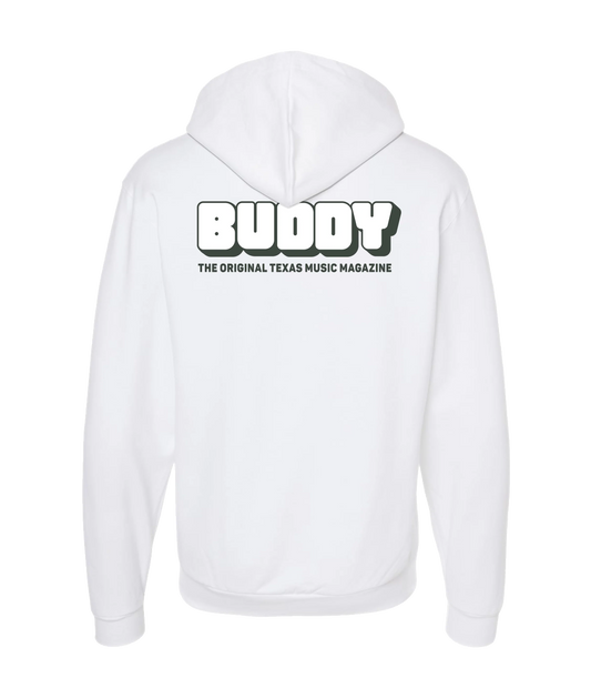 Buddy Magazine - 73 Logo - White Zip Up Hoodie