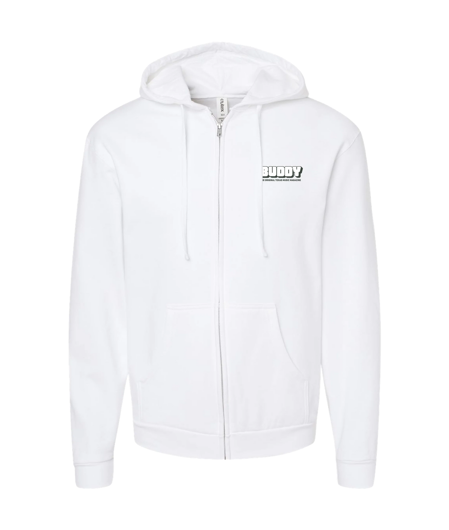 Buddy Magazine - 73 Logo - White Zip Up Hoodie