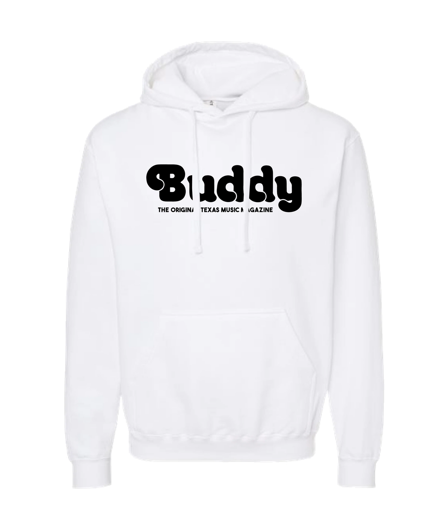 Buddy Magazine - 70s Logo Flat - White Hoodie