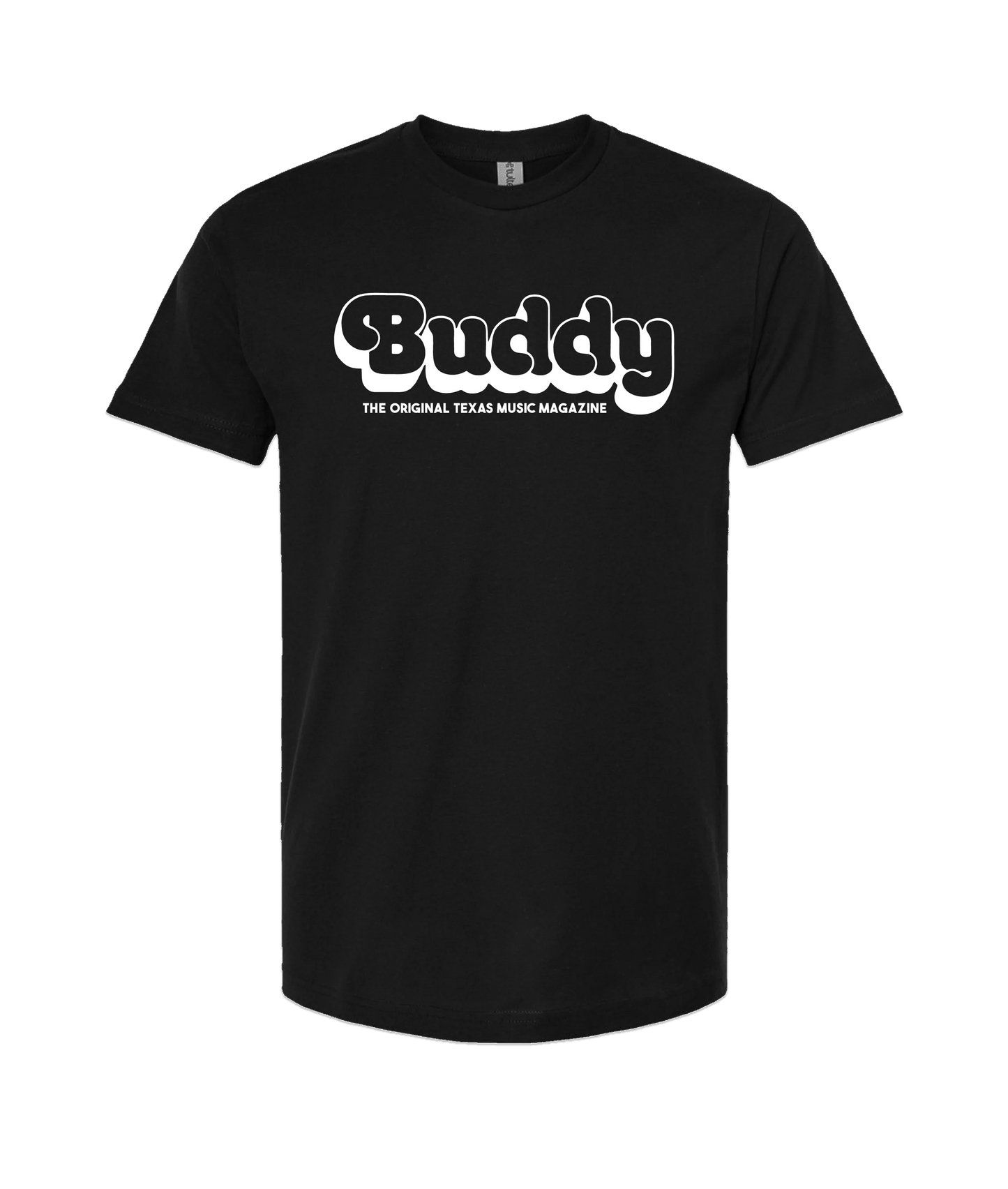 Buddy Magazine - 70s Logo - Black T-Shirt