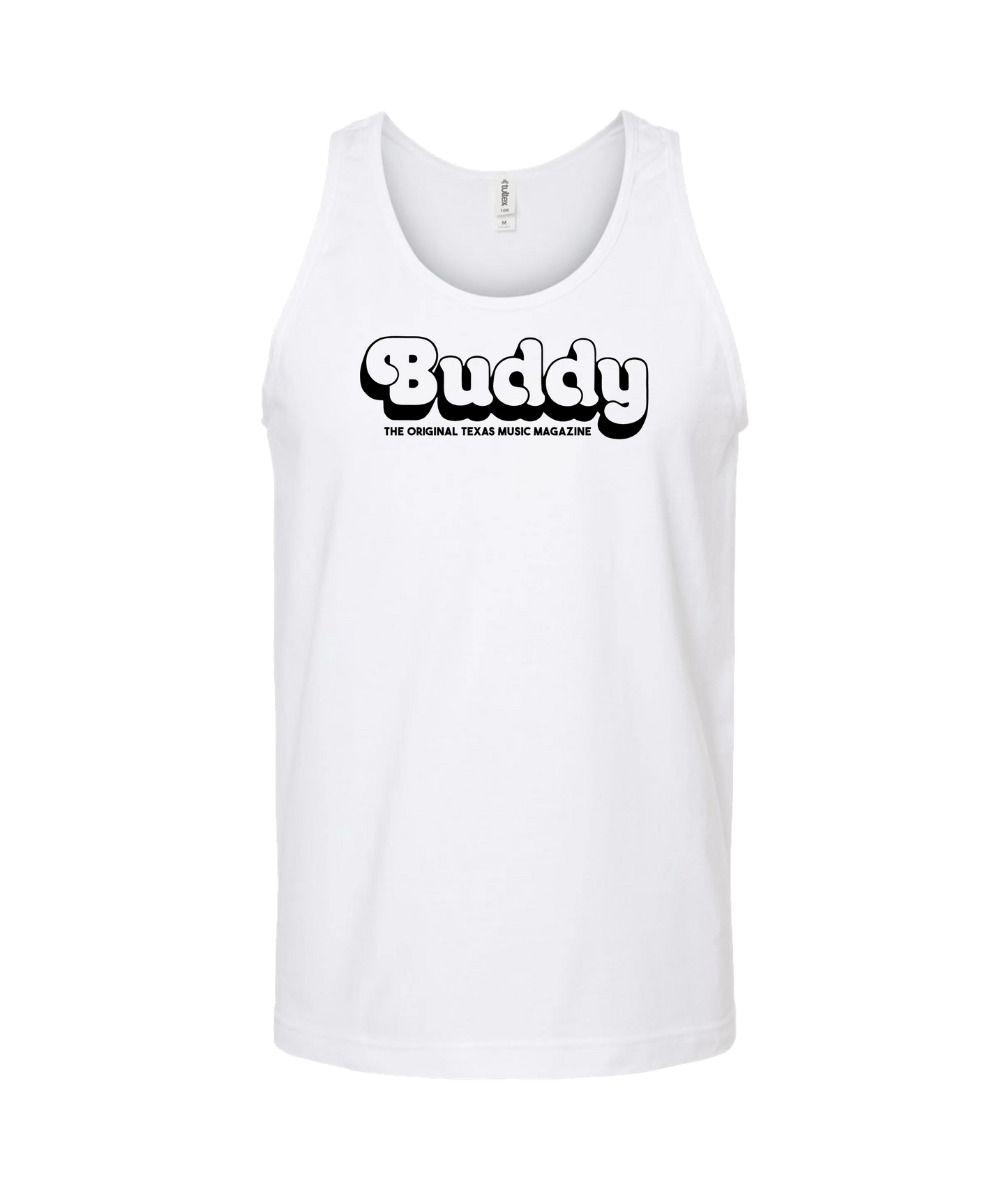 Buddy Magazine - 70s Logo - White Tank Top