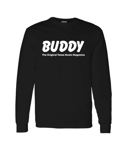 Buddy Magazine - 80s Logo Flat - Black Long Sleeve T