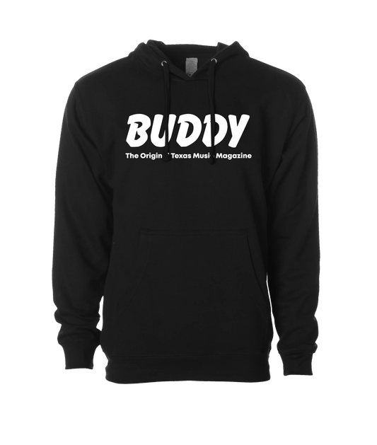 Buddy Magazine - 80s Logo Flat - Black Hoodie