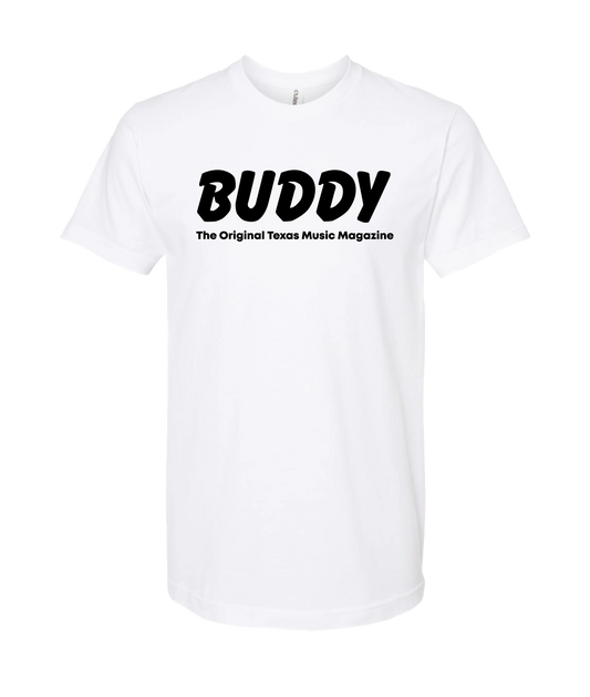 Buddy Magazine - 80s Logo Flat - White T-Shirt