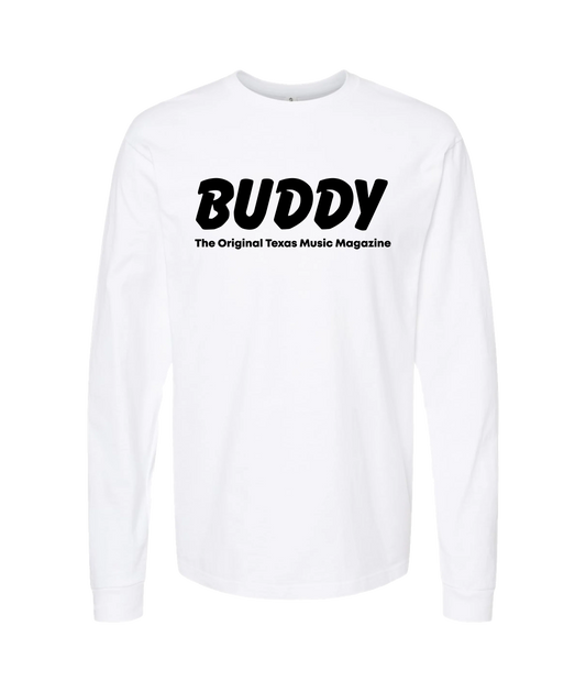 Buddy Magazine - 80s Logo Flat - White Long Sleeve T