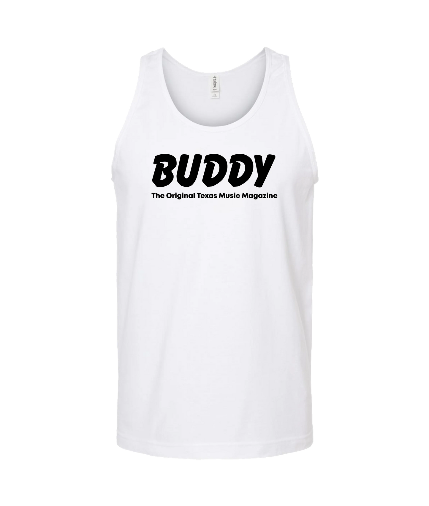 Buddy Magazine - 80s Logo Flat - White Tank Top